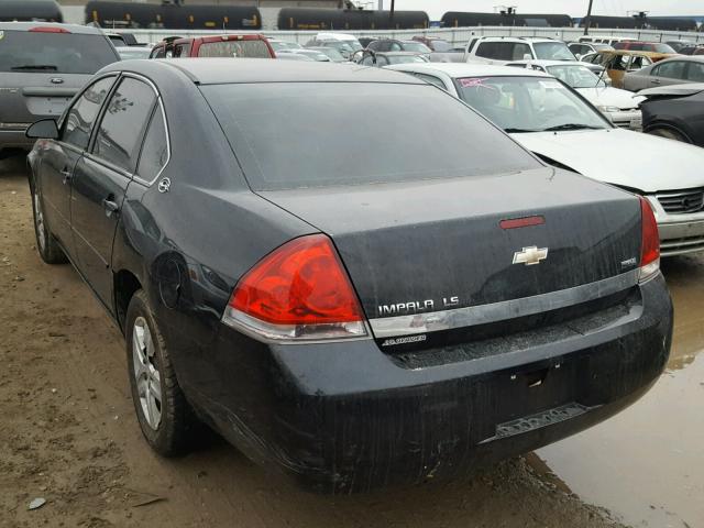 2G1WB58K179389182 - 2007 CHEVROLET IMPALA LS BLACK photo 3