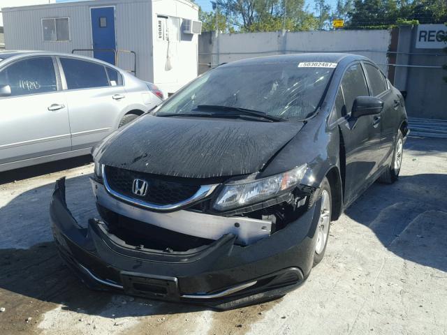 19XFB2E55FE005764 - 2015 HONDA CIVIC LX BLACK photo 2