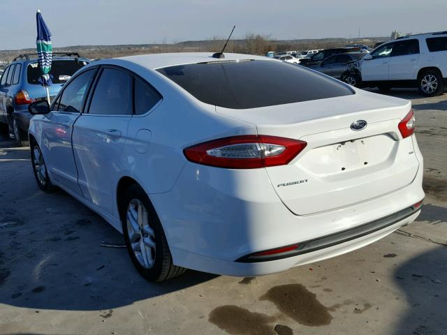 1FA6P0H79E5375327 - 2014 FORD FUSION SE WHITE photo 3