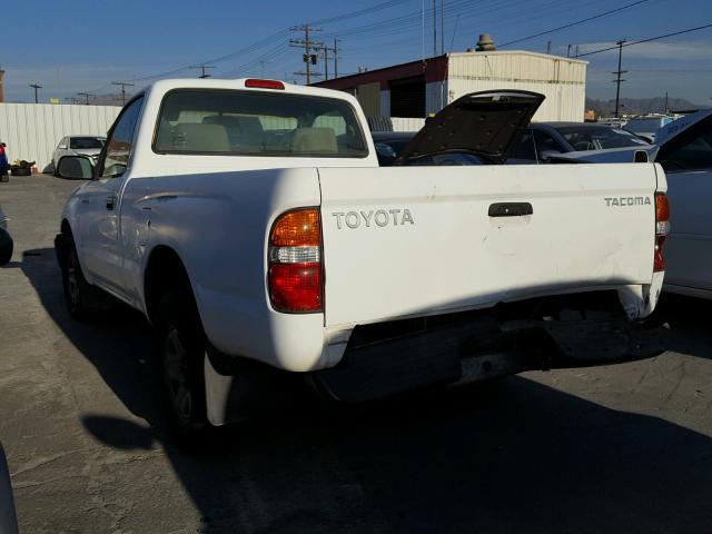 5TENL42N24Z358722 - 2004 TOYOTA TACOMA WHITE photo 3