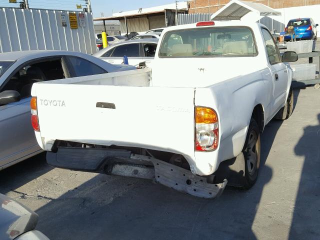 5TENL42N24Z358722 - 2004 TOYOTA TACOMA WHITE photo 4