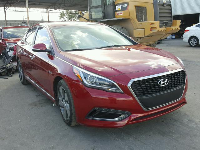 KMHE34L12GA017326 - 2016 HYUNDAI SONATA HYB RED photo 1