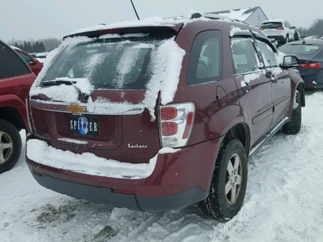 2CNDL13F896219562 - 2009 CHEVROLET EQUINOX LS BURGUNDY photo 4