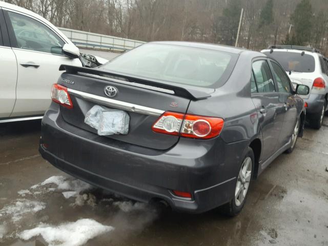 2T1BU4EE8CC844046 - 2012 TOYOTA COROLLA BA GRAY photo 4