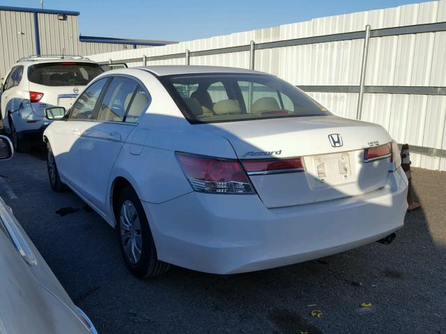 1HGCP2F30CA213388 - 2012 HONDA ACCORD LX WHITE photo 3