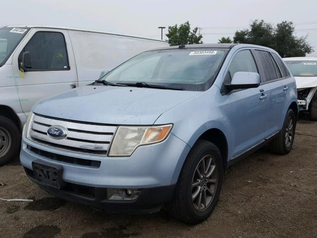 2FMDK38C88BA59573 - 2008 FORD EDGE SEL BLUE photo 2