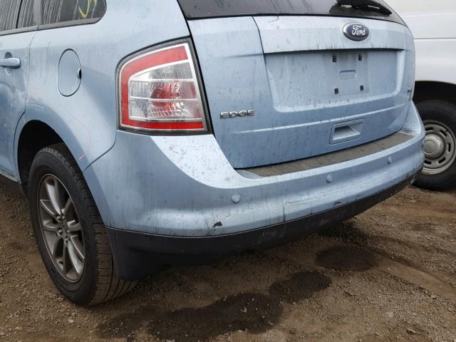 2FMDK38C88BA59573 - 2008 FORD EDGE SEL BLUE photo 9