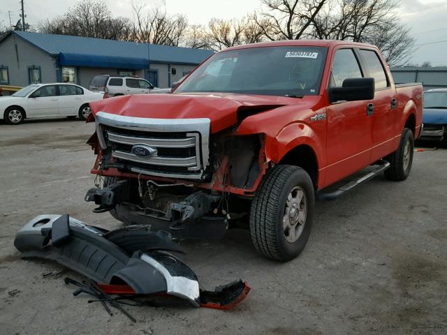 1FTFW1EF5DFB84107 - 2013 FORD F150 SUPER RED photo 2