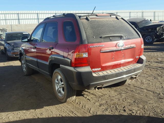 KNDJF723577425783 - 2007 KIA SPORTAGE E RED photo 3