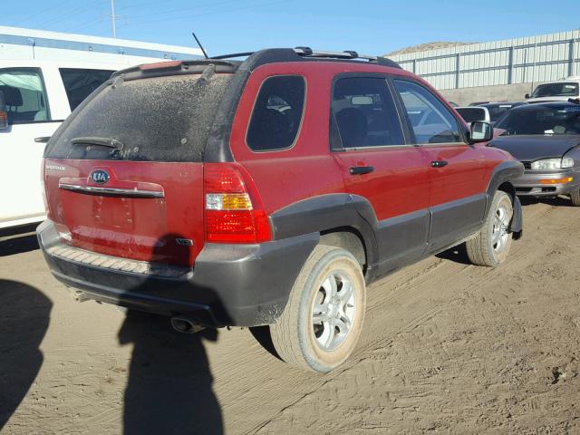 KNDJF723577425783 - 2007 KIA SPORTAGE E RED photo 4