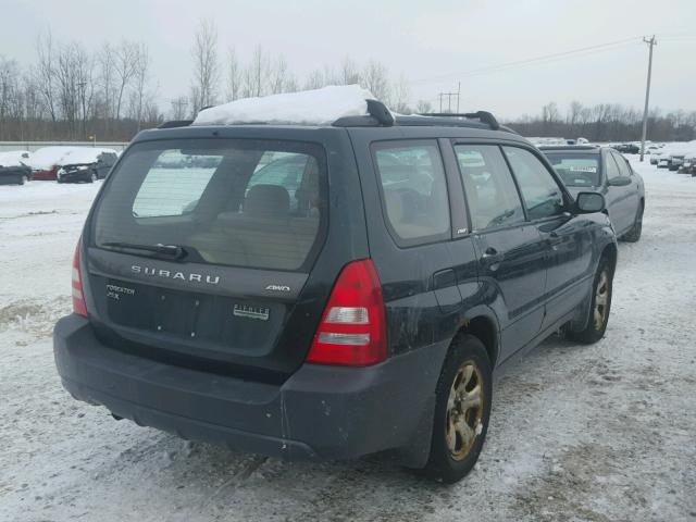 JF1SG63664H731620 - 2004 SUBARU FORESTER 2 GREEN photo 4