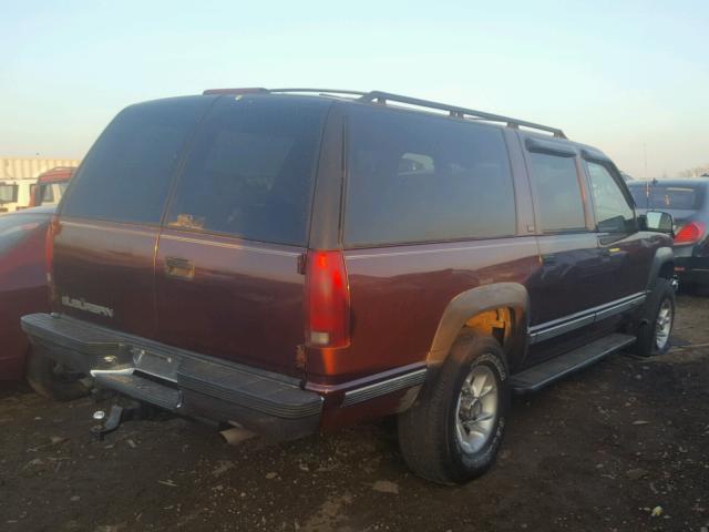 3GKGK26J0TG521728 - 1996 GMC SUBURBAN K MAROON photo 4