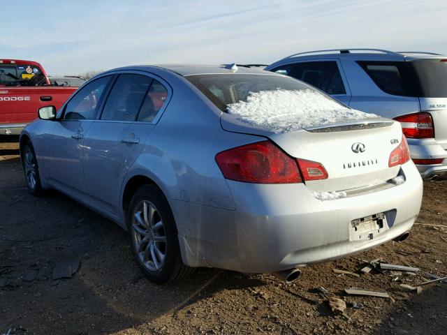 JNKCV61F49M355570 - 2009 INFINITI G37 SILVER photo 3