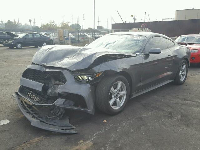 1FA6P8TH1F5408675 - 2015 FORD MUSTANG GRAY photo 2