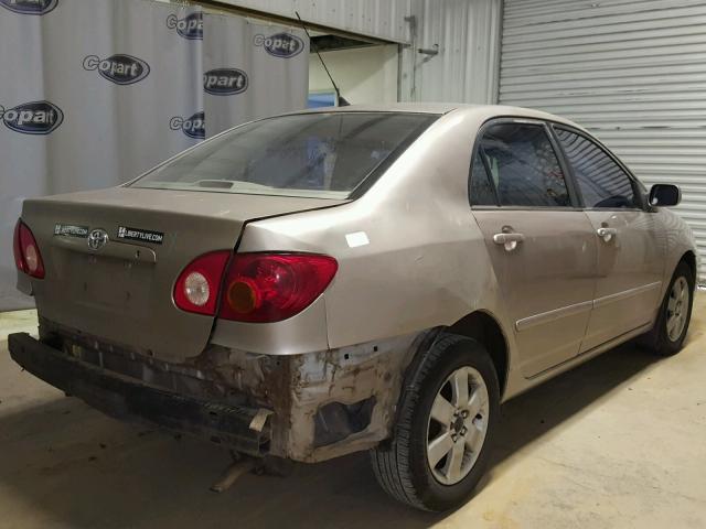 2T1BR38E43C075908 - 2003 TOYOTA COROLLA CE BEIGE photo 4