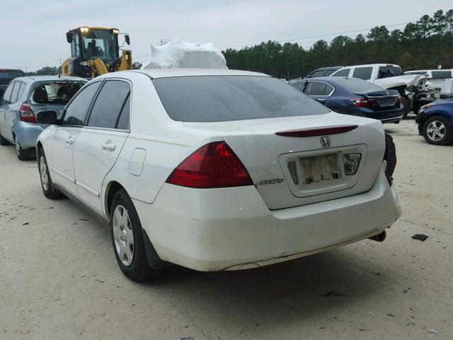 3HGCM56477G711629 - 2007 HONDA ACCORD LX WHITE photo 3