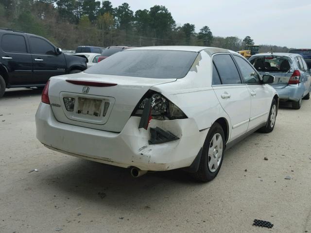 3HGCM56477G711629 - 2007 HONDA ACCORD LX WHITE photo 4