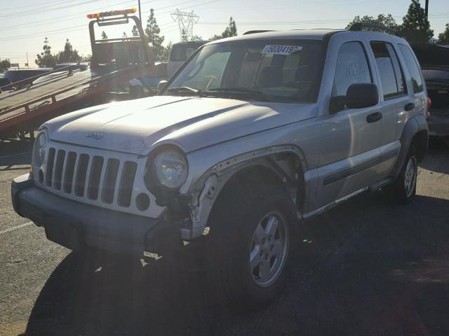 1J4GK48K66W258884 - 2006 JEEP LIBERTY SP SILVER photo 2