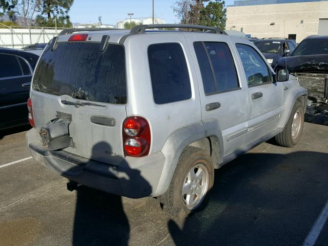 1J4GK48K66W258884 - 2006 JEEP LIBERTY SP SILVER photo 4