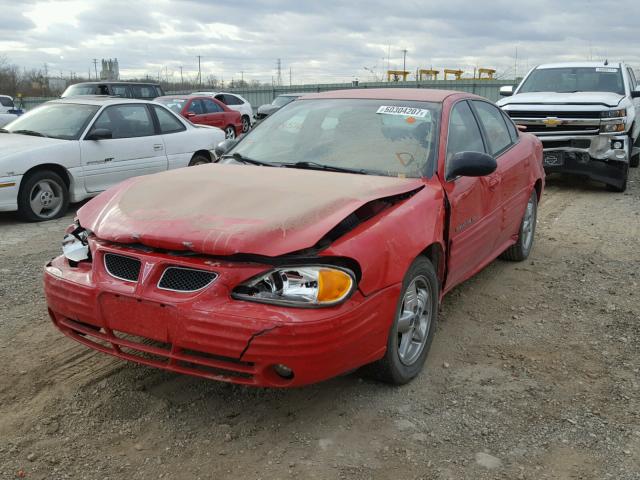 1G2NF52F82C129516 - 2002 PONTIAC GRAND AM S RED photo 2