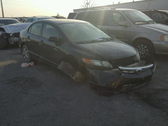 1HGFA16846L052928 - 2006 HONDA CIVIC EX BLACK photo 1