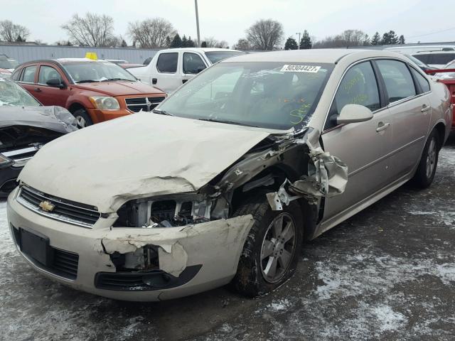 2G1WB5EK0A1155268 - 2010 CHEVROLET IMPALA LT GOLD photo 2