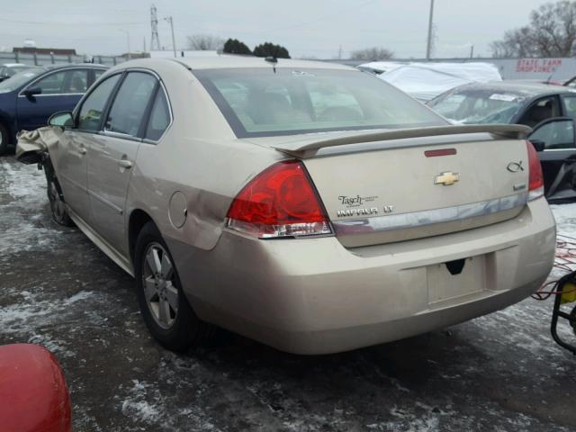 2G1WB5EK0A1155268 - 2010 CHEVROLET IMPALA LT GOLD photo 3