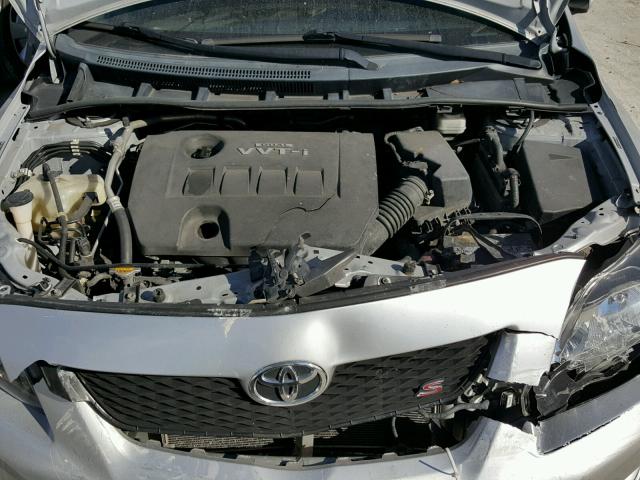 2T1BU4EE0AC379601 - 2010 TOYOTA COROLLA BA SILVER photo 7