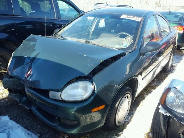 1C3ES46C9YD680045 - 2000 CHRYSLER NEON LE GREEN photo 2