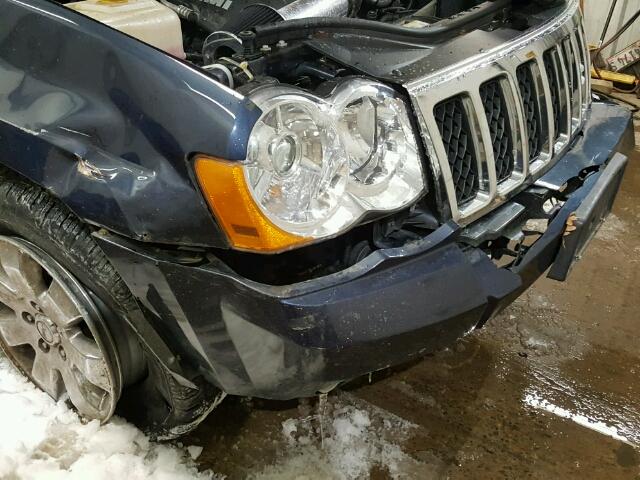 1J8HR68TX9C507227 - 2009 JEEP GRAND CHER BLUE photo 9