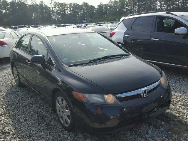 1HGFA16558L075160 - 2008 HONDA CIVIC LX BLACK photo 1