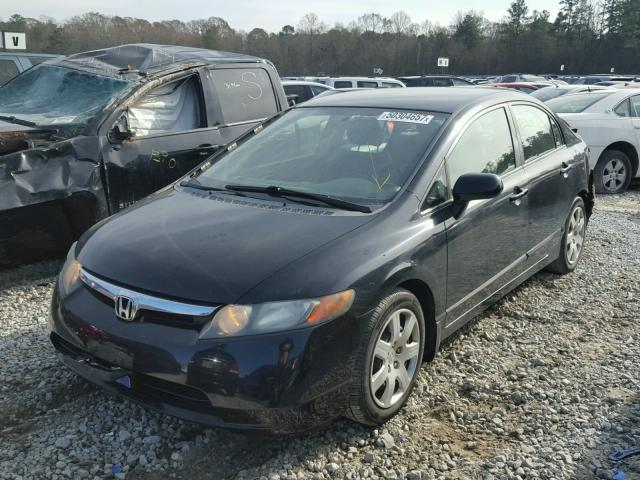 1HGFA16558L075160 - 2008 HONDA CIVIC LX BLACK photo 2