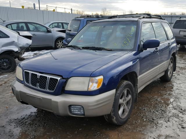 JF1SF65511G708559 - 2001 SUBARU FORESTER S BLUE photo 2