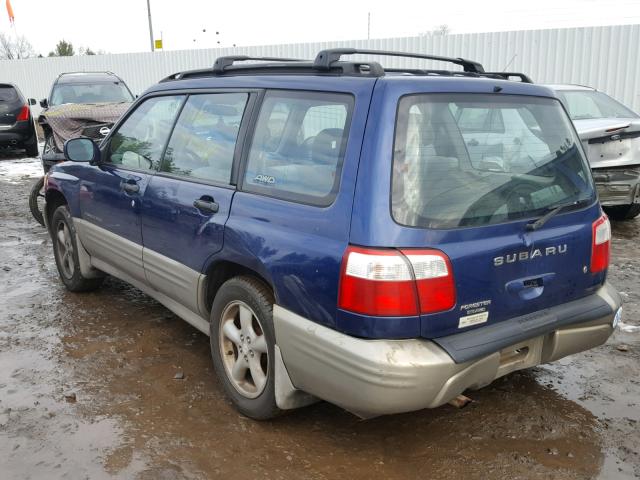 JF1SF65511G708559 - 2001 SUBARU FORESTER S BLUE photo 3