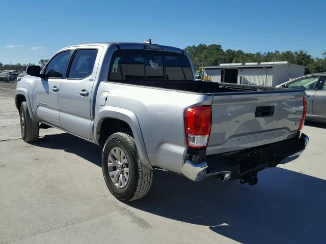 3TMAZ5CN3GM014822 - 2016 TOYOTA TACOMA DOU SILVER photo 3