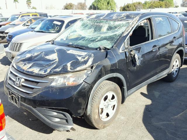 2HKRM3H36EH537073 - 2014 HONDA CR-V LX BLACK photo 2