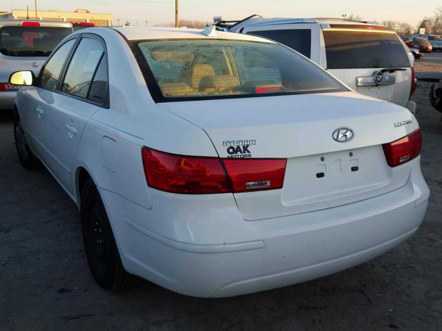 5NPET46C79H404225 - 2009 HYUNDAI SONATA GLS WHITE photo 3