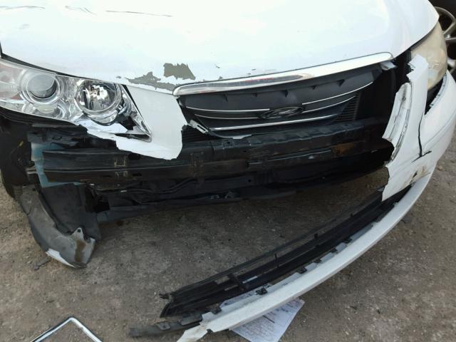 5NPET46C79H404225 - 2009 HYUNDAI SONATA GLS WHITE photo 9