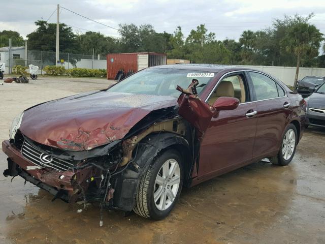 JTHBJ46G782170825 - 2008 LEXUS ES 350 BURGUNDY photo 2