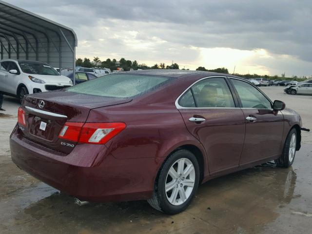 JTHBJ46G782170825 - 2008 LEXUS ES 350 BURGUNDY photo 4