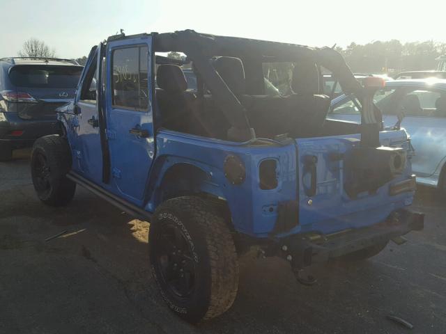 1C4BJWDG5GL134284 - 2016 JEEP WRANGLER U BLUE photo 3