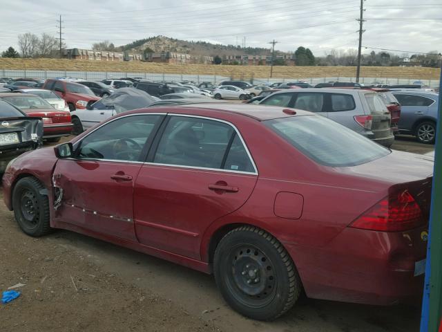 1HGCM56857A188693 - 2007 HONDA ACCORD EX RED photo 3