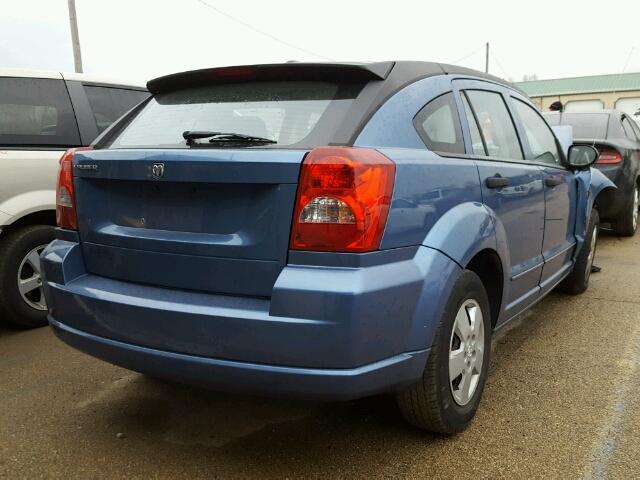 1B3HB28BX7D282537 - 2007 DODGE CALIBER BLUE photo 4