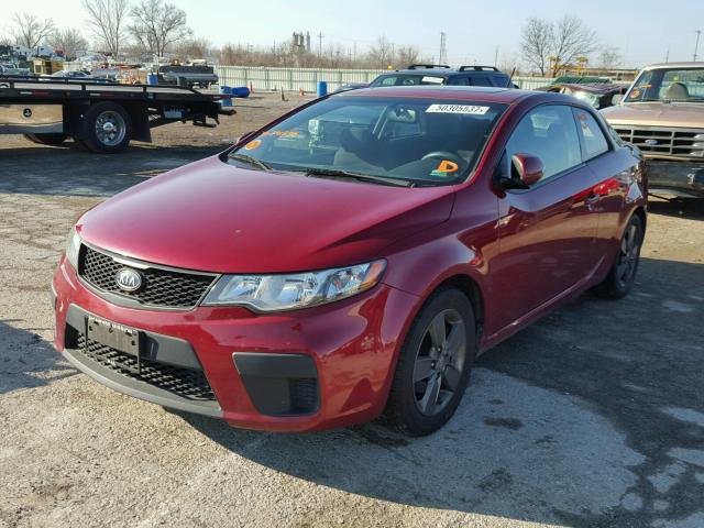 KNAFU6A2XA5291836 - 2010 KIA FORTE EX MAROON photo 2