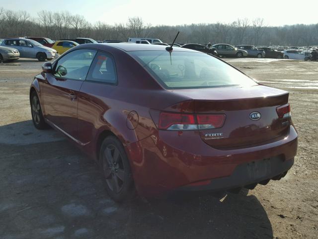 KNAFU6A2XA5291836 - 2010 KIA FORTE EX MAROON photo 3