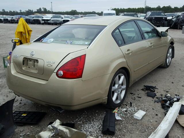 1N4BA41E94C882335 - 2004 NISSAN MAXIMA SE GOLD photo 4