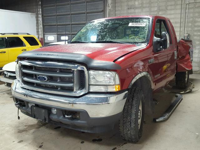 1FTNX21P33EB48112 - 2003 FORD F250 SUPER RED photo 2