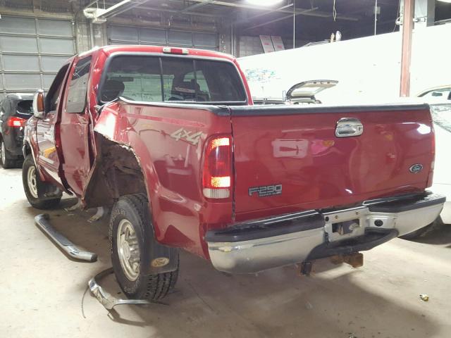 1FTNX21P33EB48112 - 2003 FORD F250 SUPER RED photo 3