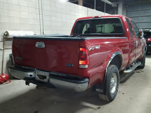 1FTNX21P33EB48112 - 2003 FORD F250 SUPER RED photo 4