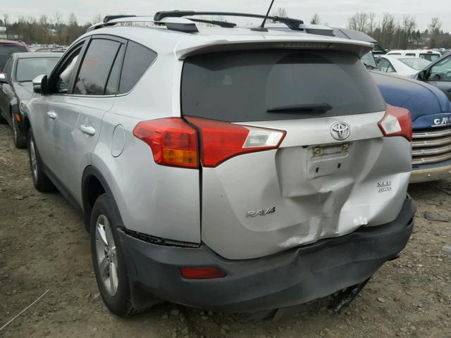 2T3RFREV4EW147925 - 2014 TOYOTA RAV4 XLE SILVER photo 3